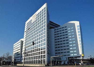 The International Criminal Court in The Hague, Netherlands.