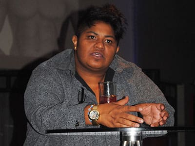 Kaye Ally at Wednesday's Johannesburg Pride event in Fourways