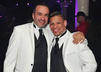 Orlando Cruz (right) and his husband José Manuel Colón