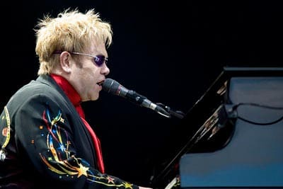 Elton John performing in 2008
