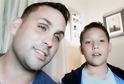 Joshua Alameda Franklin and his son Alae'a