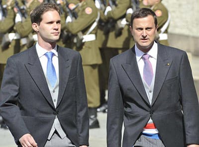 Prime Minister Xavier Bettel (right) married Gauthier Destenay on Friday