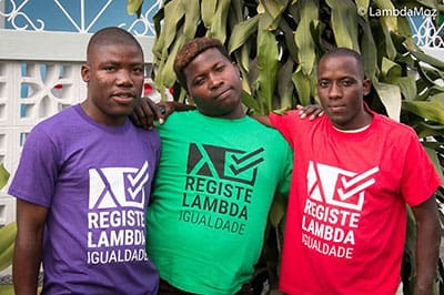 Lambda supporters wear t-shirts calling for the registration of their organisation (Pic: Lambda)