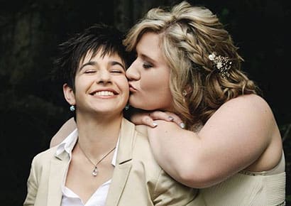 Zelia Sofianos and her fiancé