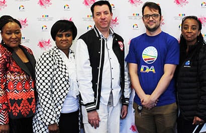 Dr Nonhlanhla Hlongwane (IEC), Jacquiline Mseleku-Khanyile (Moderator), Anthony Waldhausen Martin Meyer and Gugu Memela (IEC) 