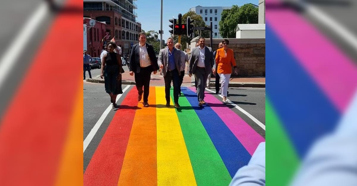 Cape Town's rainbow crossing is the second to be launched in South Africa