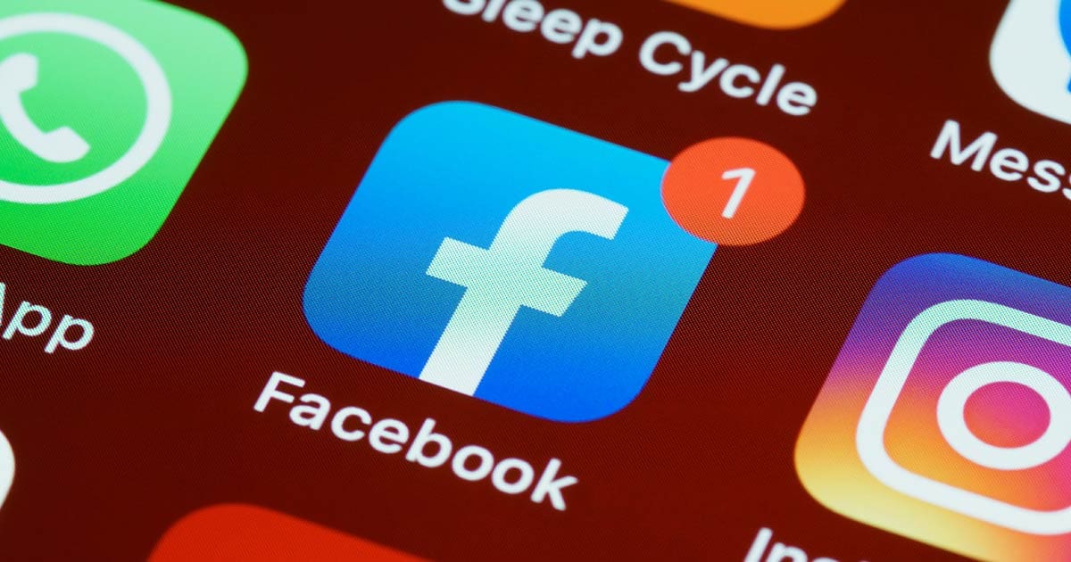 A screenshot of social media app icons on a mobile phone